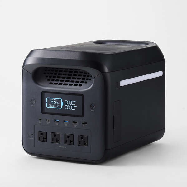 ELECOM ポータブル電源 DE-PS1200PBK (1229Wh)